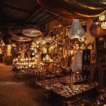 Moroccan lantern shop in a traditional souk – Merzouga, Morocco