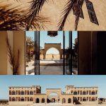 Collage of Moroccan architecture and kasbah hotels – Merzouga, Morocco