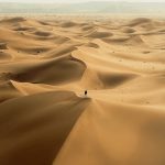 Sea of sand dunes in the Erg Chebbi desert – Merzouga, Morocco