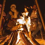 Berber musicians playing drums by the campfire – Merzouga, Morocco