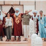 Wedding guests and Berber hosts at a desert camp – Merzouga, Morocco
