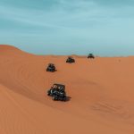 Buggies driving across the Erg Chebbi dunes – Merzouga, Morocco